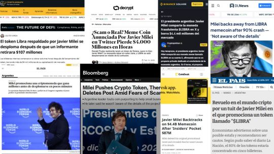 Cómo los medios del mundo mostraron el escándalo de Javier Milei con la cripto $LIBRA