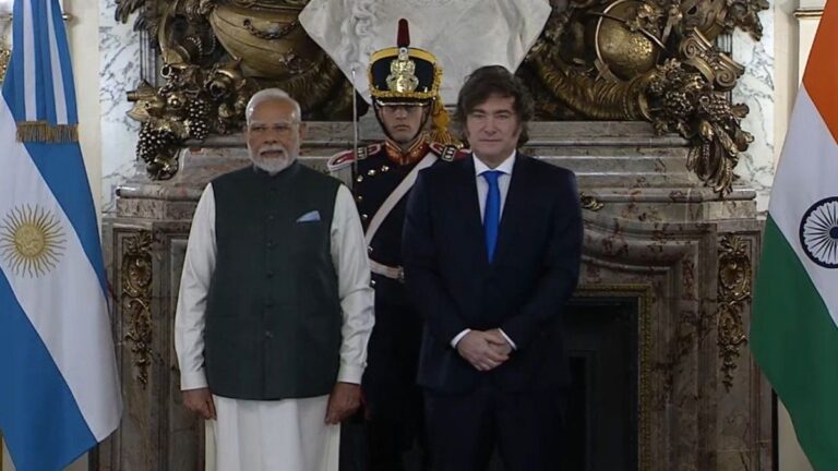 Javier Milei recibió a Narendra Modi, el primer ministro de India