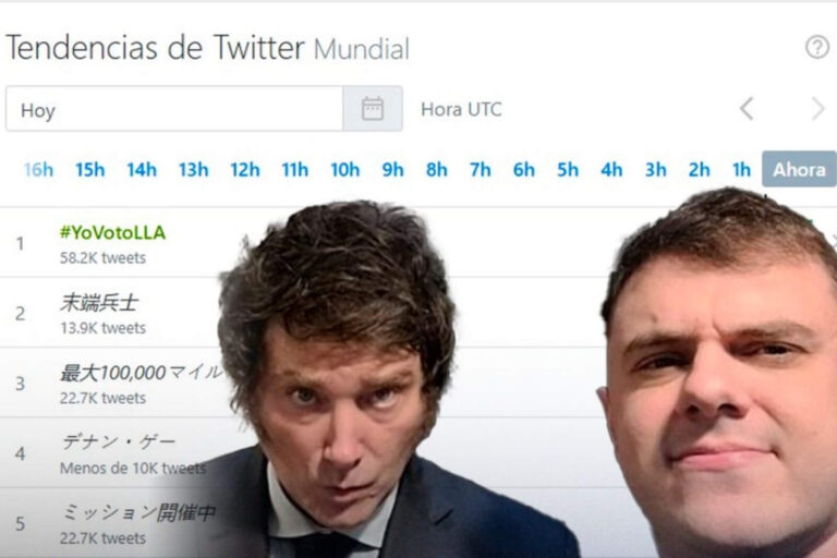 La tendencia del Gordo Dan #YoVotoLLA en apoyo a Milei es la número 1 a nivel mundial