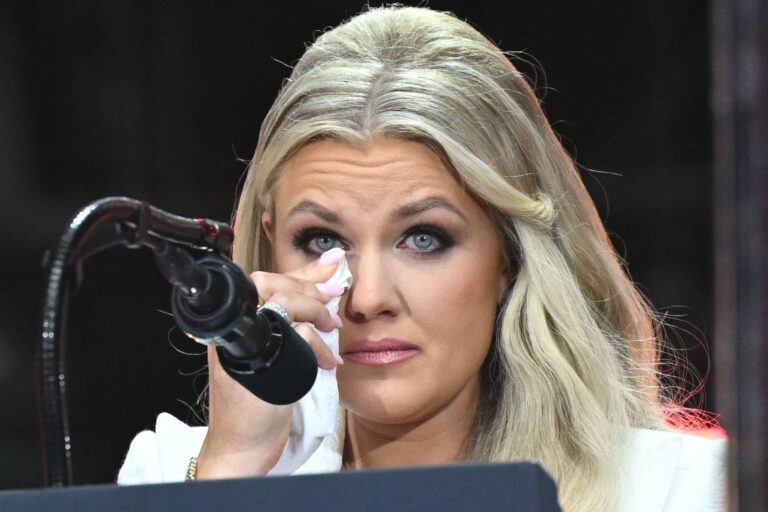 Erika Kirk rompe en llanto y perdona al asesino de su esposo durante el funeral en Arizona: Es lo que Charlie haría